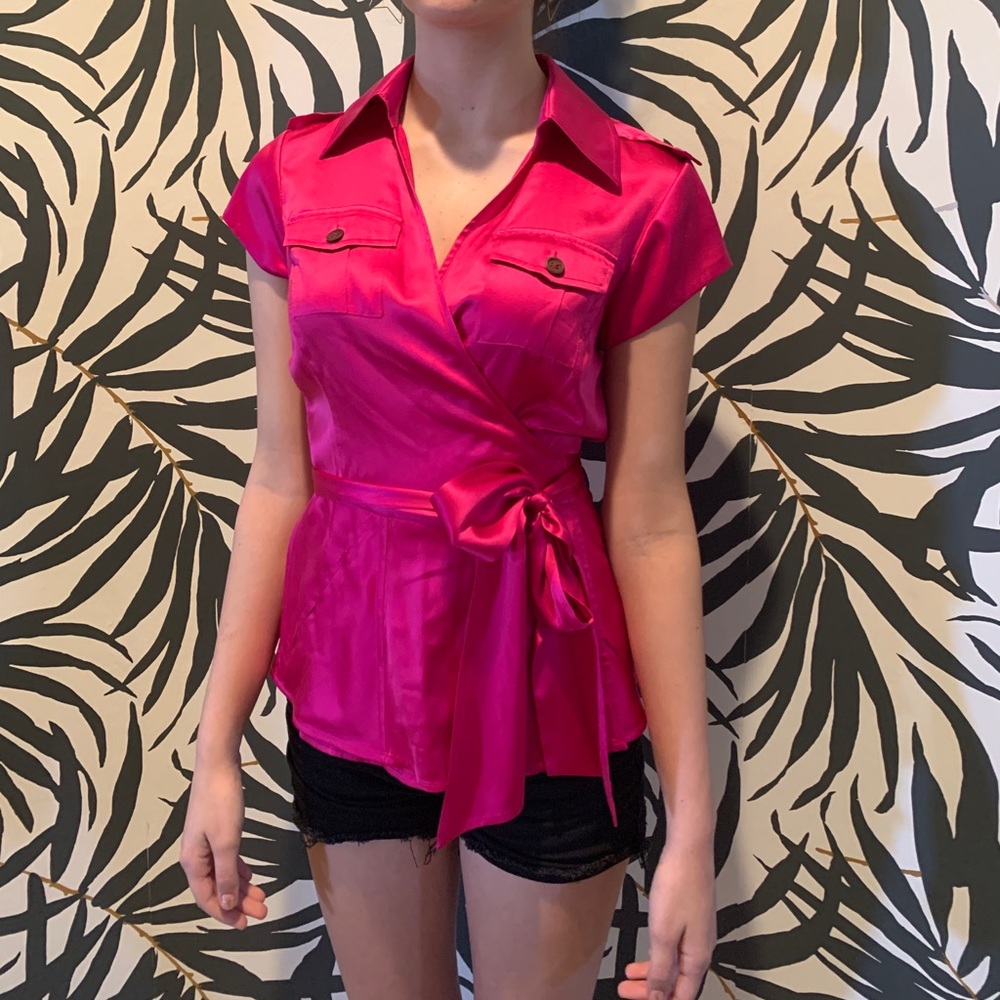 DVF Silk Wrap Blouse - 6